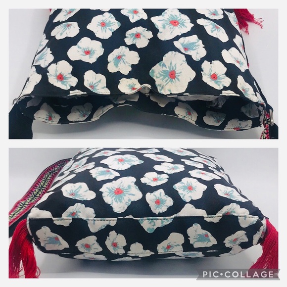 NWOT Floral Messenger Crossbody w/ Camera Strap - Picture 5 of 15